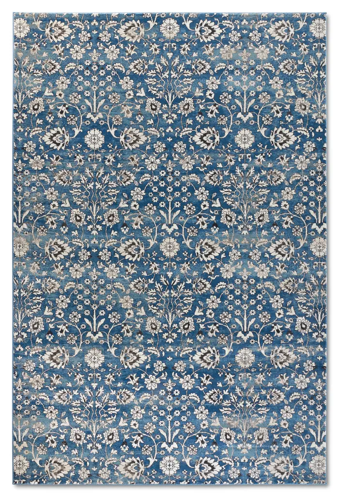 Villeroy & Boch 1869 Kurzflor Teppich Ernest Blau Creme