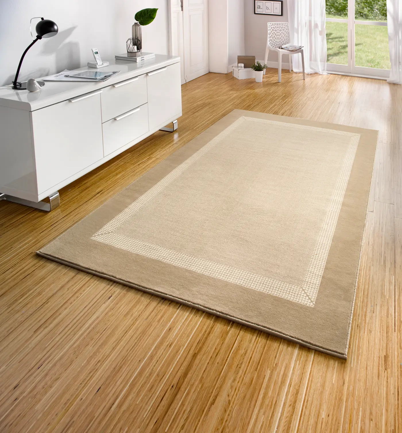 Hanse Home Basic Designteppich Band Elfenbein – Ansicht 2