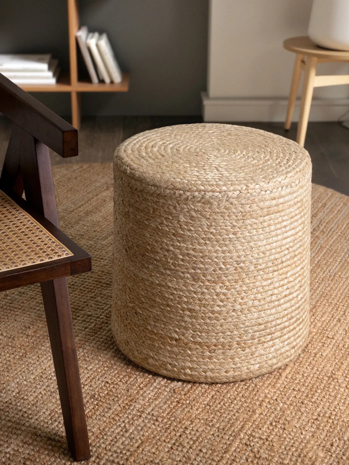 Hanse Home Jutta Jute Pouf Jutta Natur Gold – Ansicht 2