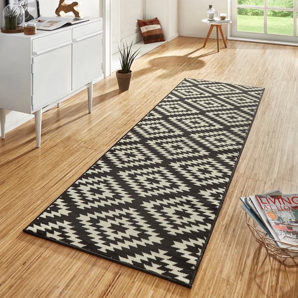 Hanse Home Basic Designläufer Nordic Schwarz