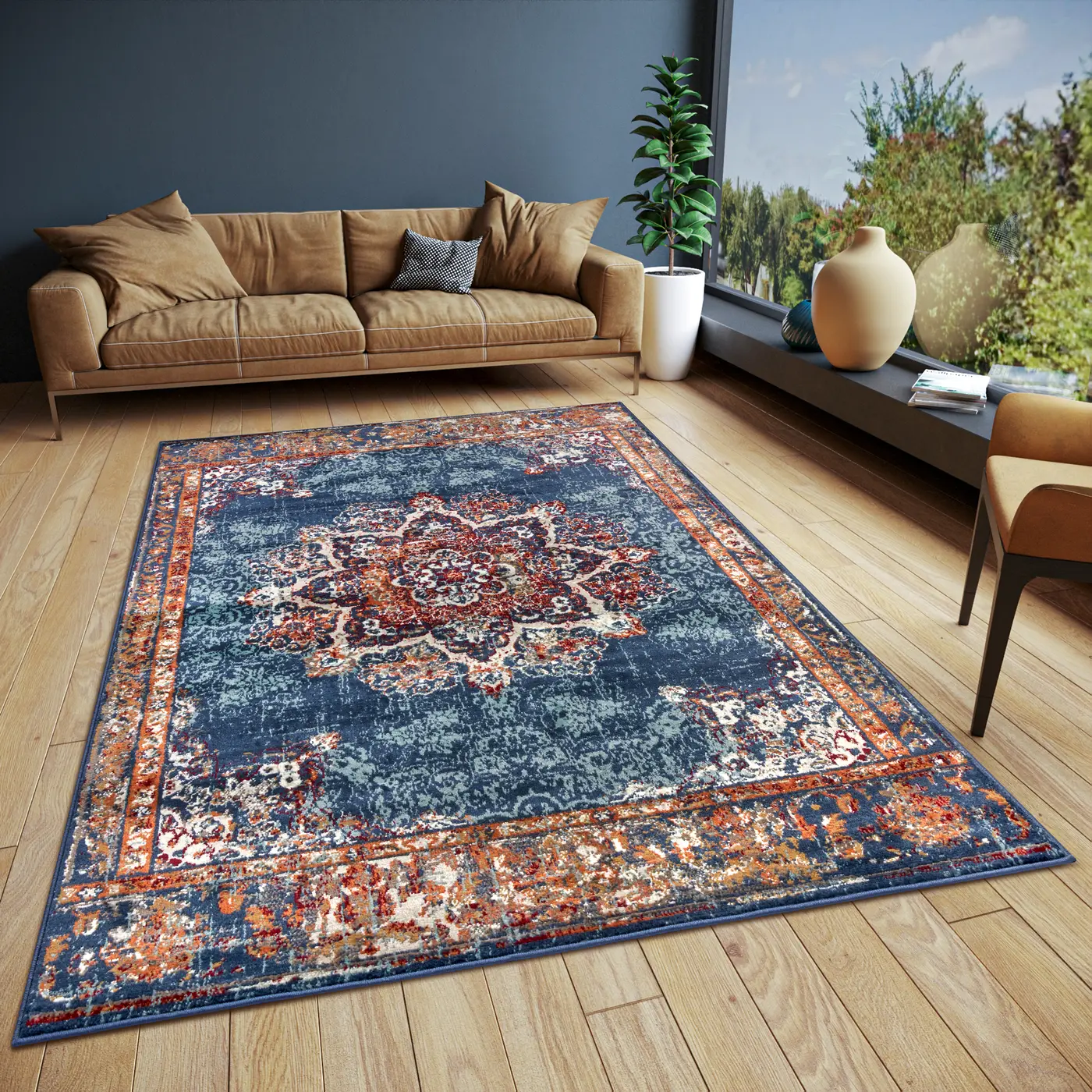Hanse Home Orient Teppich Maderno Blau Multifarben – Ansicht 2