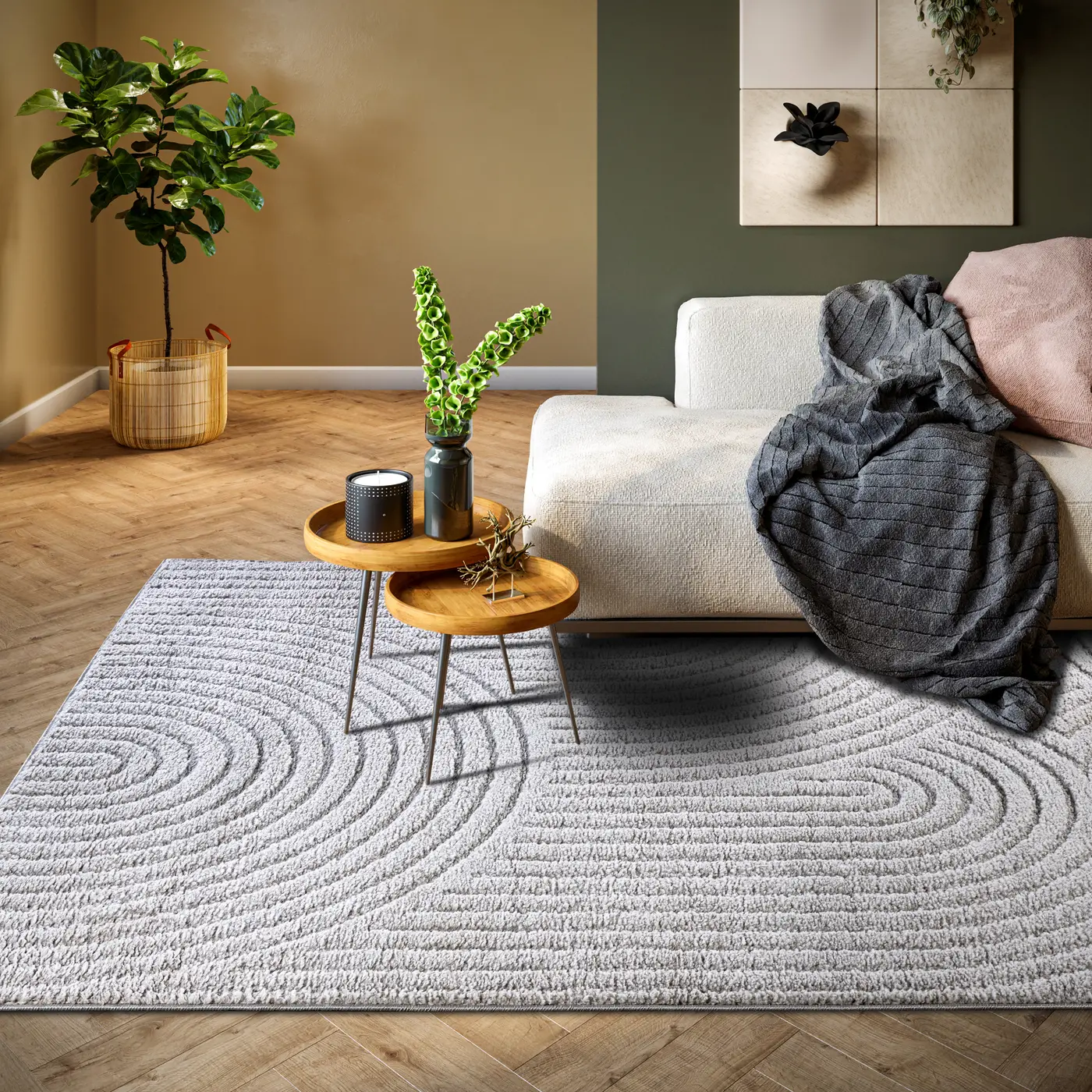 Elle Decoration New York Design Teppich Panglao Hellgrau – Ansicht 2