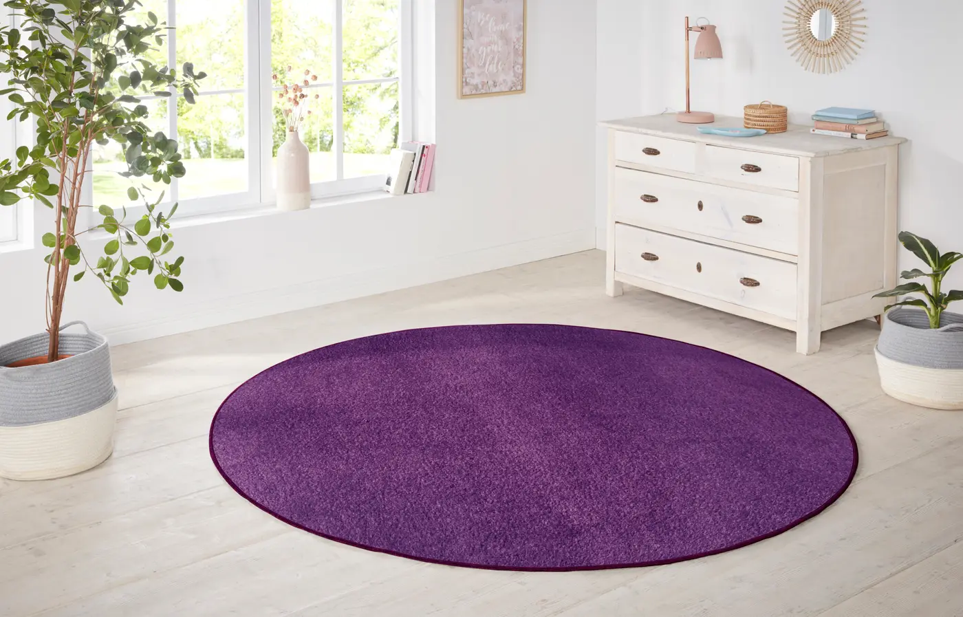Hanse Home Nasty Teppich Rund Nasty Lila – Ansicht 2