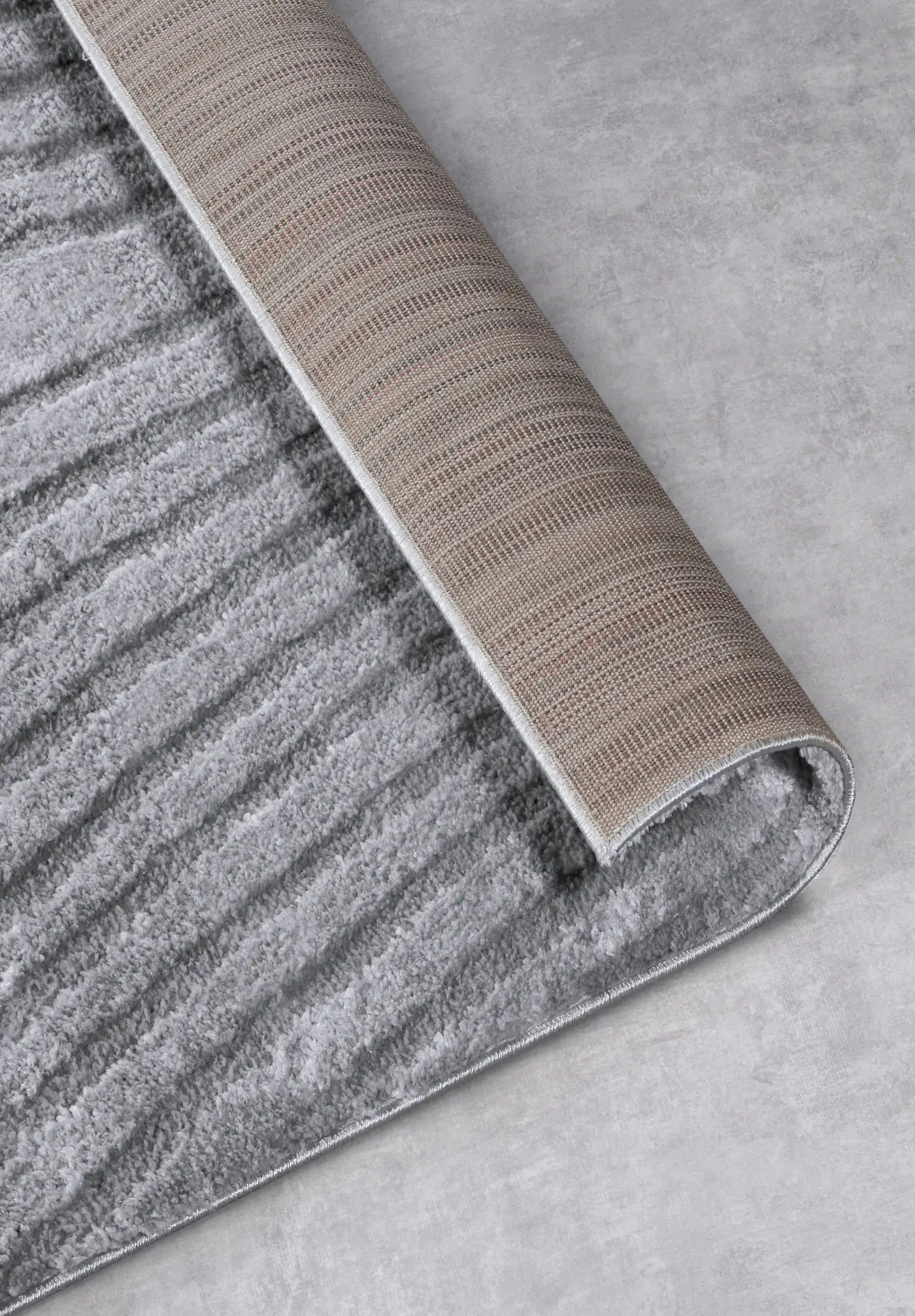 Elle Decoration Gallery Hochflor Teppich Pigment Hellgrau – Ansicht 3