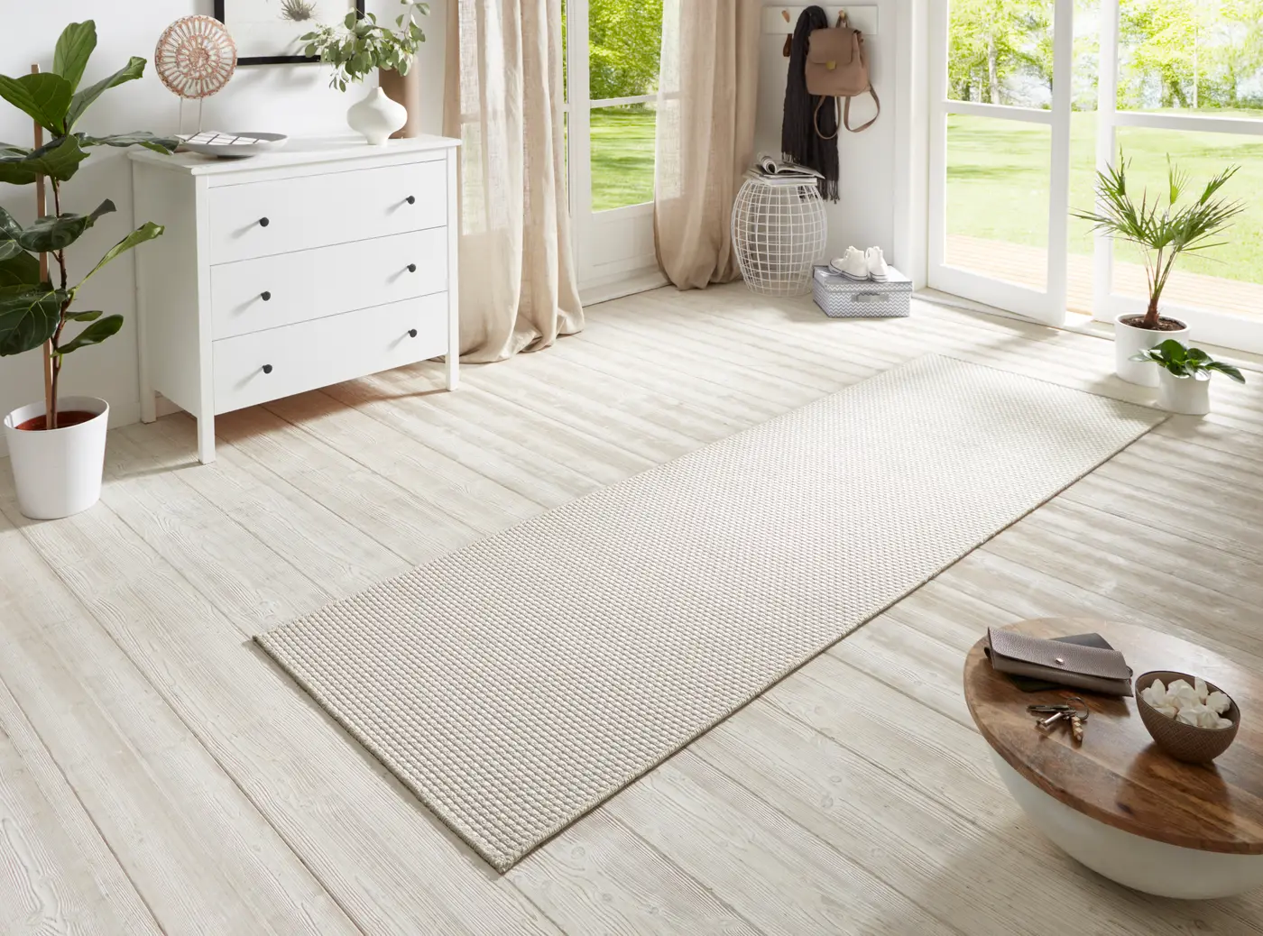Hanse Home In- & Outdoor Flachgewebe Läufer Nature in Sisaloptik 600 Elfenbein – Ansicht 2
