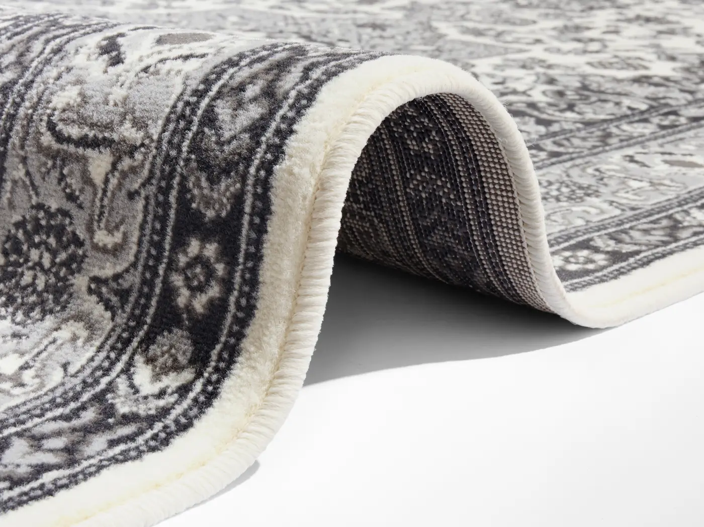 Hanse Home Mirkan Kurzflor Teppich Parun Täbriz Creme Grau – Ansicht 3
