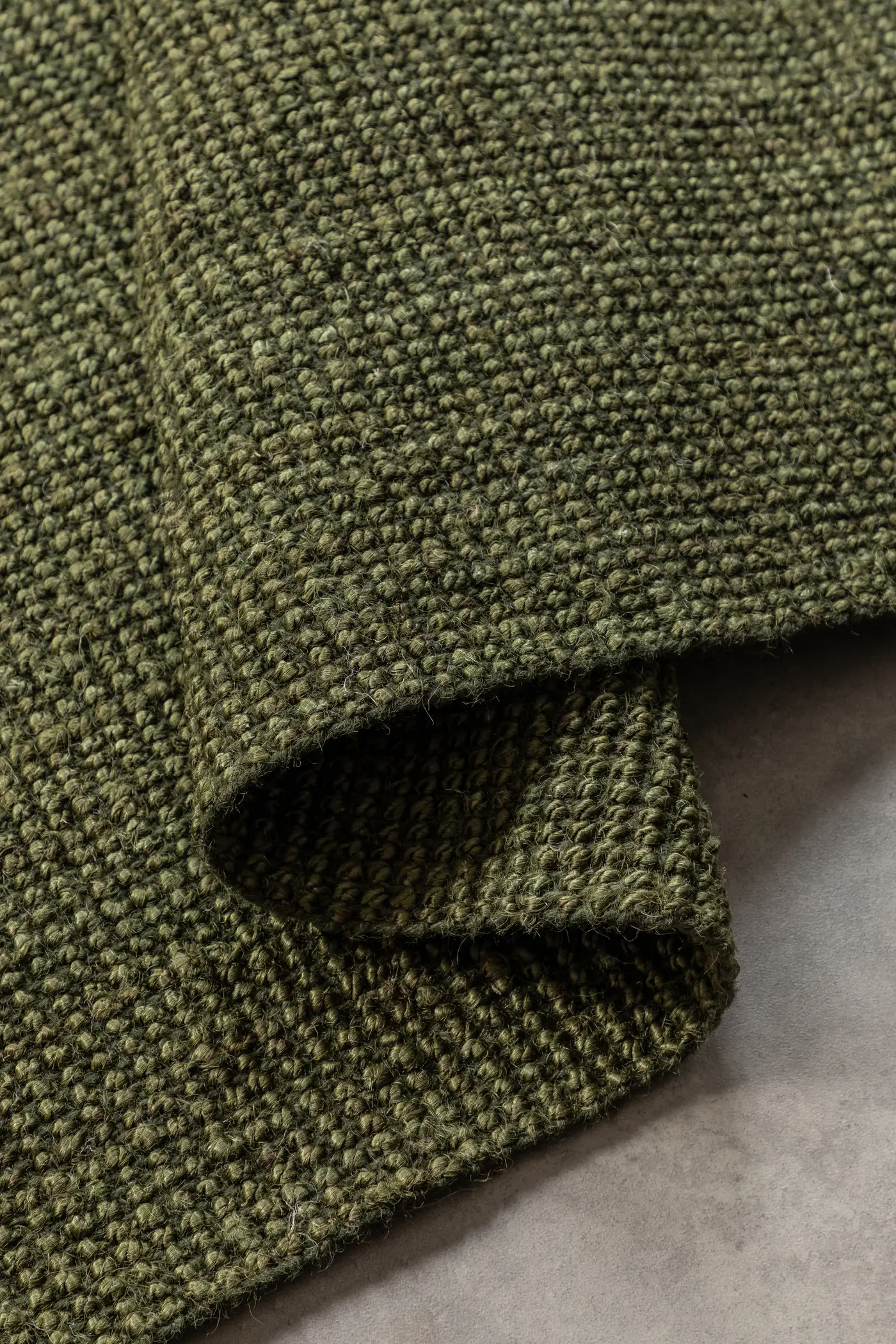 Hanse Home Bouclé Jute Teppich Jaipur Dschungelgrün – Ansicht 3
