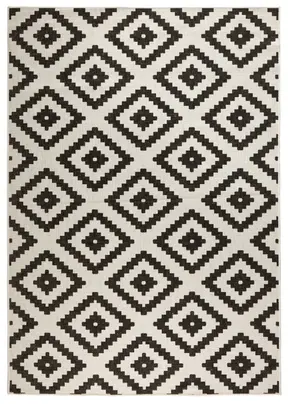 Hanse Home Twin Wendeteppiche In- & Outdoorteppich Malta Schwarz Creme