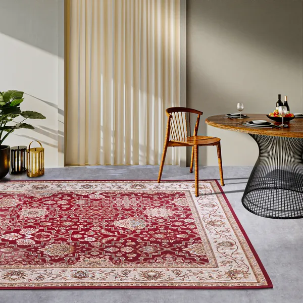 Villeroy & Boch 1767 In- & Outdoor Teppich Pierre Rot Creme