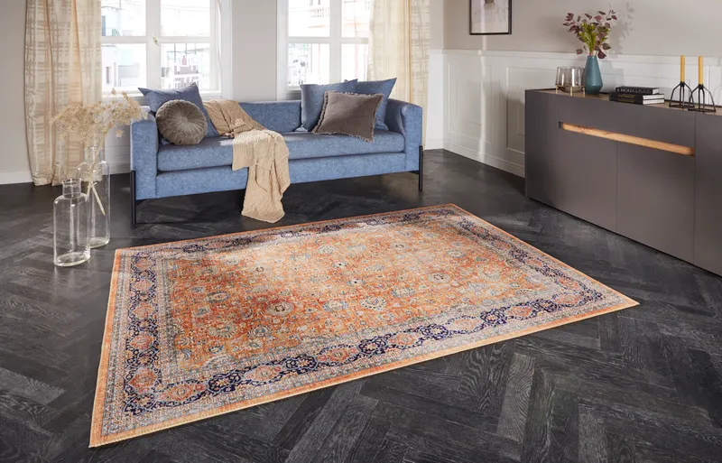 Teppichboden Keshan Maschad  in Orientalisch-Optisch Golden Gelb