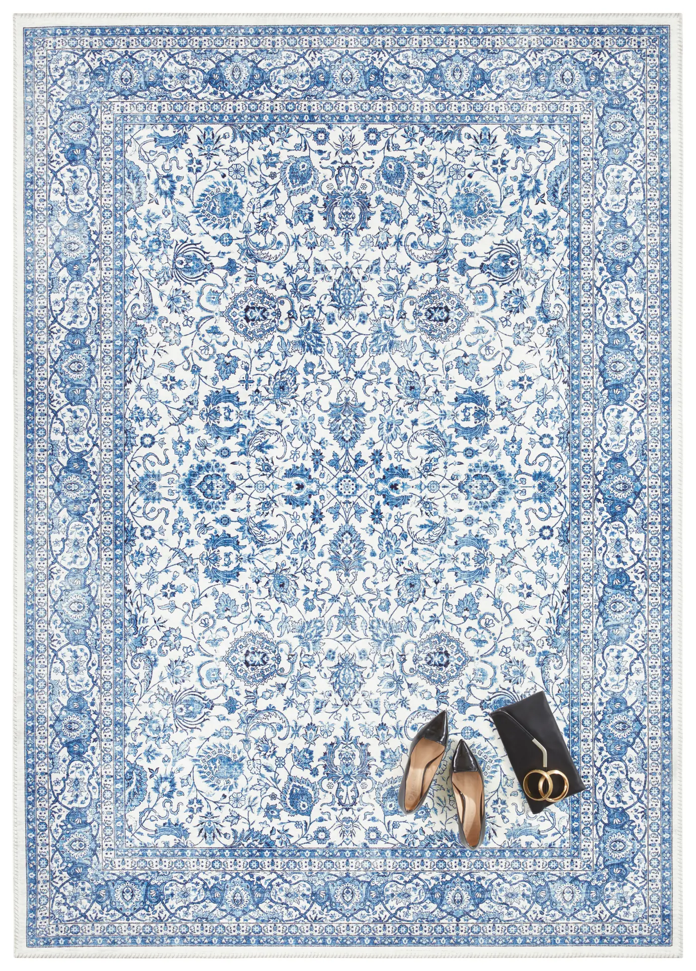 Elle Decortion Imagination Designteppich Keshan Maschad Saphirblau – Ansicht 2