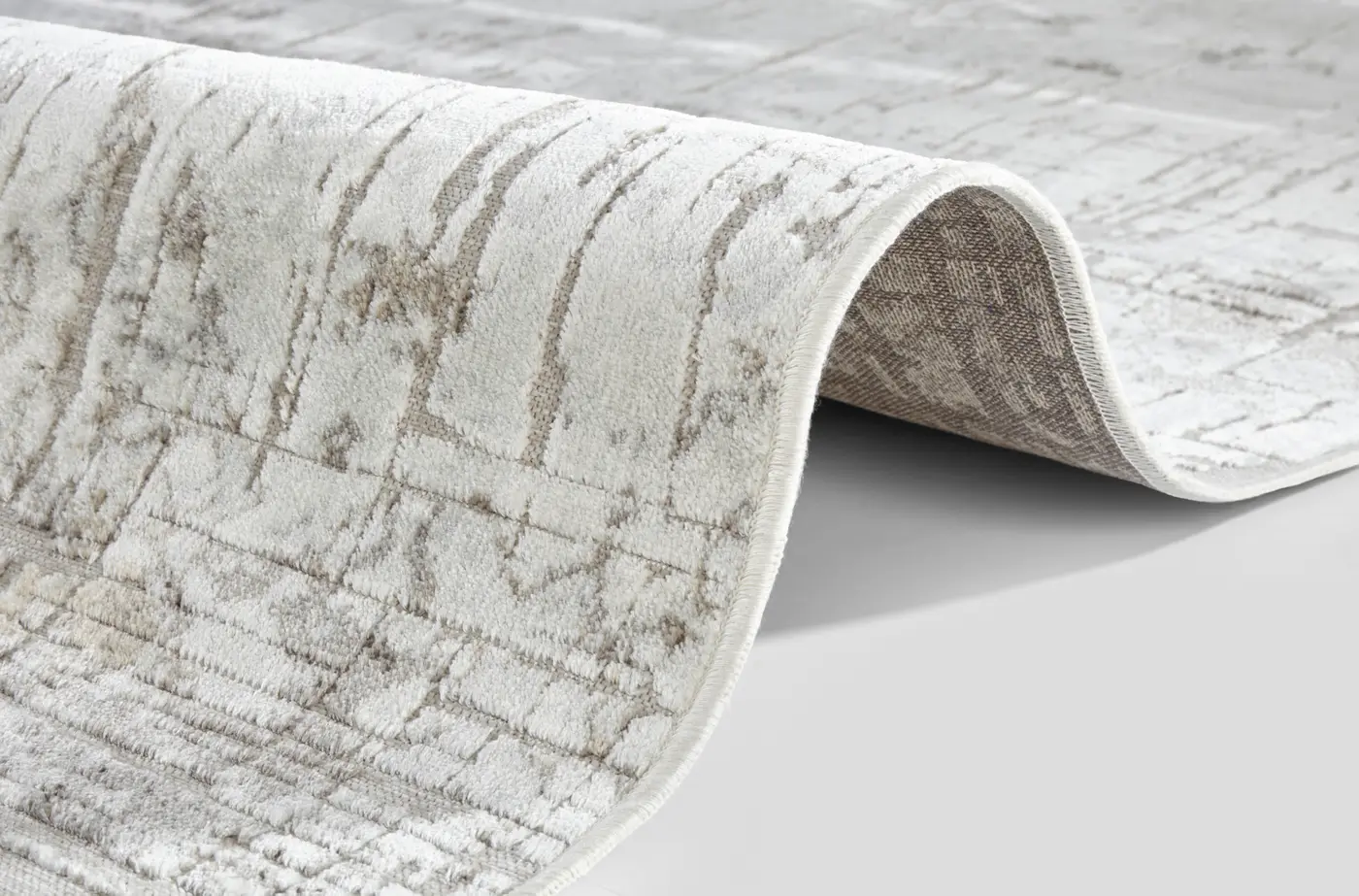 Elle Decoration Maywand Kurzflorteppich Chameis Beige Kupfer – Ansicht 3