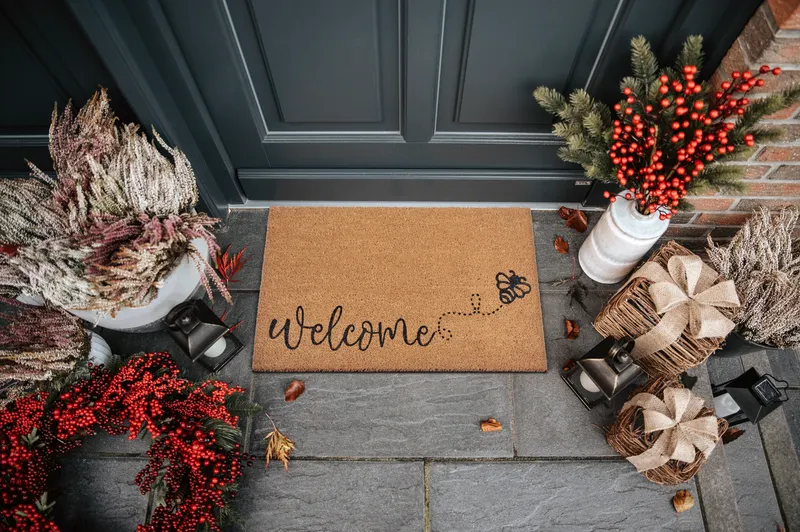 Hanse Startseite Mischen Sie Mats Fußmatte Kokosnüsse Biene Willkommen