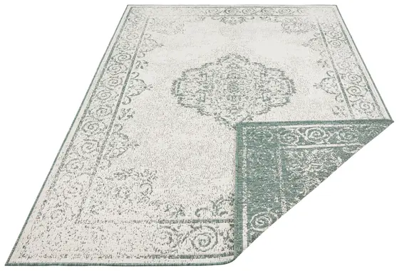 Hanse Home Twin Supreme In- & Outdoor Wendeteppich Cebu Grün Creme