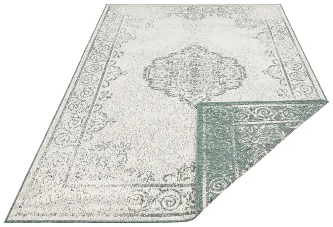 Hanse Home Twin Supreme In- & Outdoor Wendeteppich Cebu Grün Creme