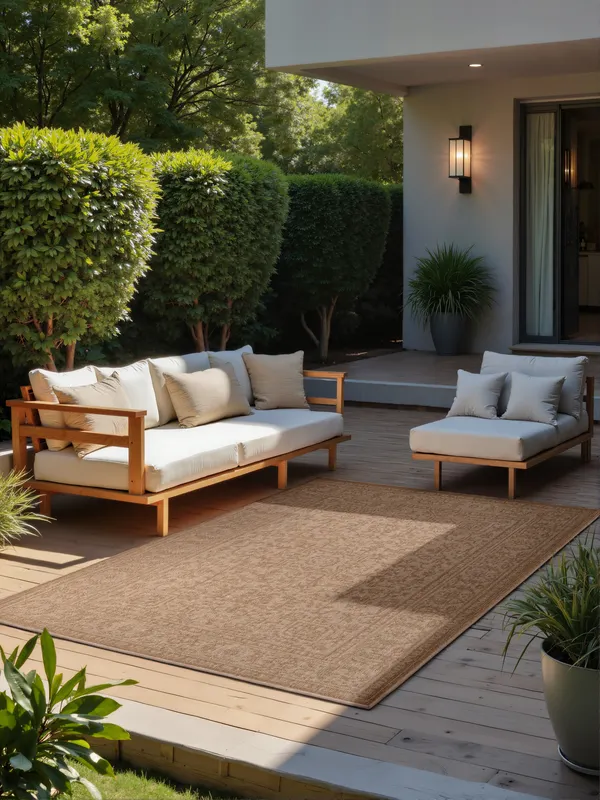 Hanse Home Duet In- & Outdoor Wendeteppich Kona Jute Weiß