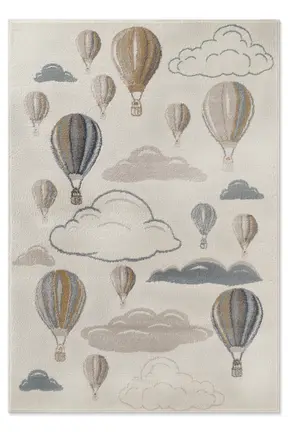 Hanse Home Adventures Kinderteppich Hot Air Ballon Creme Multifarben