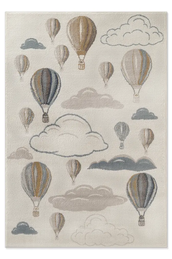 Hanse Home Adventures Kinderteppich Hot Air Ballon Creme Multifarben