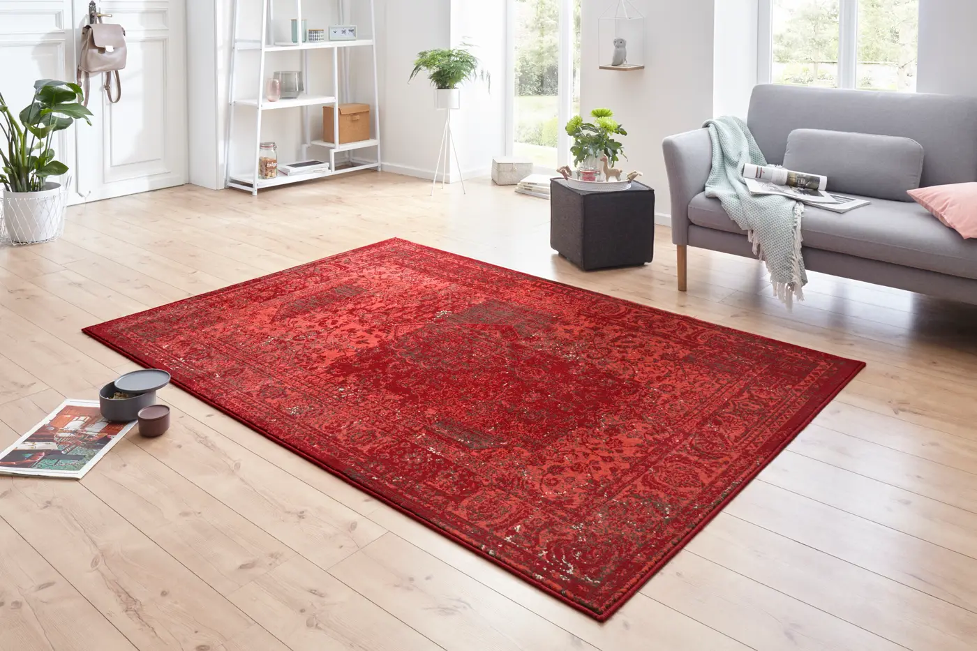 Hanse Home Celebration Designteppich Plume Rot – Ansicht 2