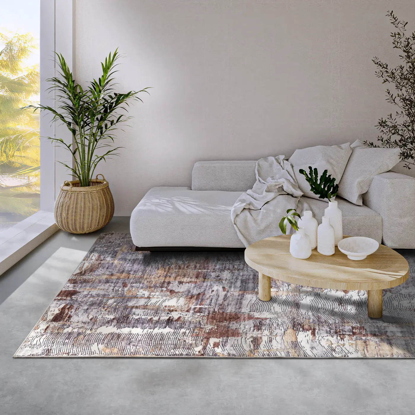 ELLE Decoration Imagination Kurzflor Teppich Malard Kupfer Gold – Ansicht 2
