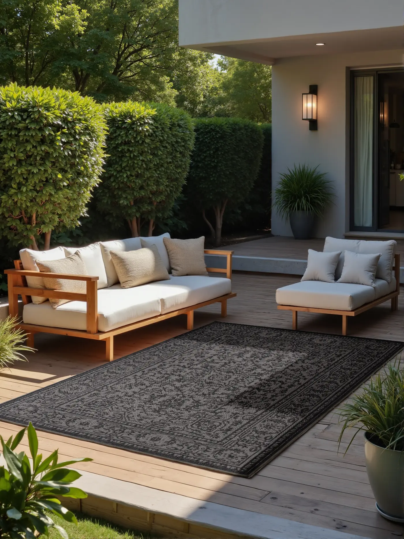Hanse Home Duet In- & Outdoor Wendeteppich Kona Schwarz Weiß – Ansicht 2