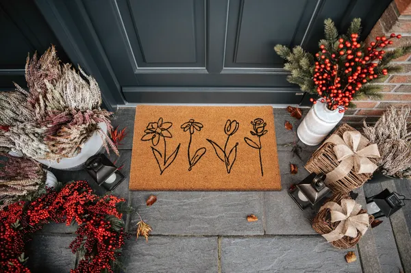 Hanse Home Mix Mats Fußmatte Kokos Line-Art Flowers