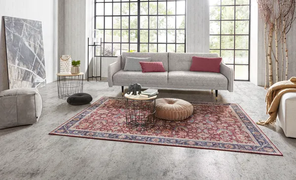 Hanse Home Asmar Kurzflor Teppich Vivana Bordeaux Rot