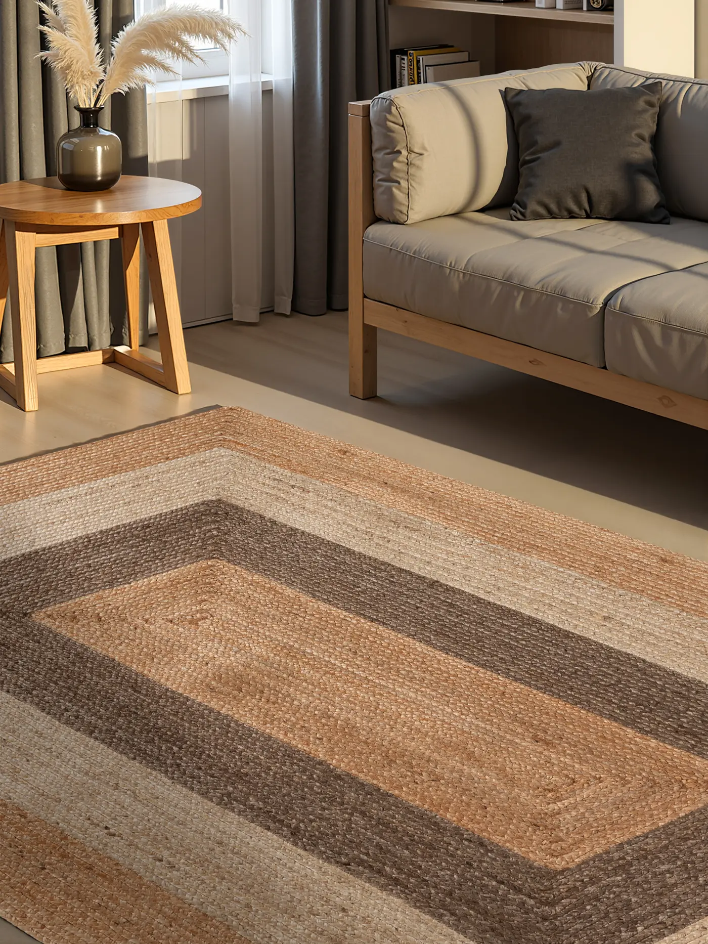Hanse Home Juno Jute Teppich Juno Fusion Natur Gold Multifarben – Ansicht 2