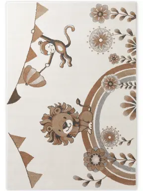 Villeroy & Boch Boho Kids Kinderteppich Roar like a Lion Summer Party Creme Mulitfarben