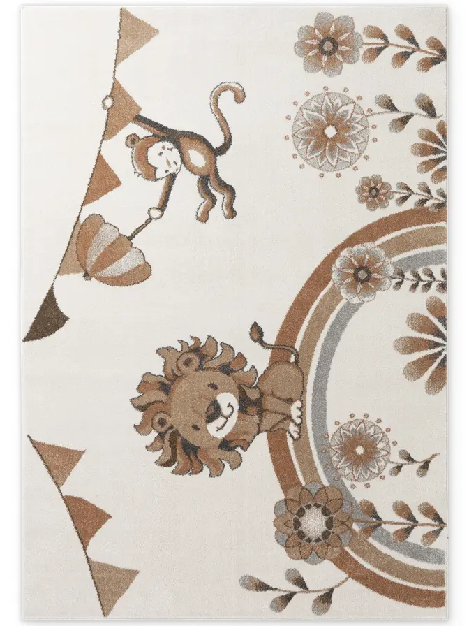 Villeroy & Boch Boho Kids Kinderteppich Roar like a Lion Summer Party Creme Mulitfarben