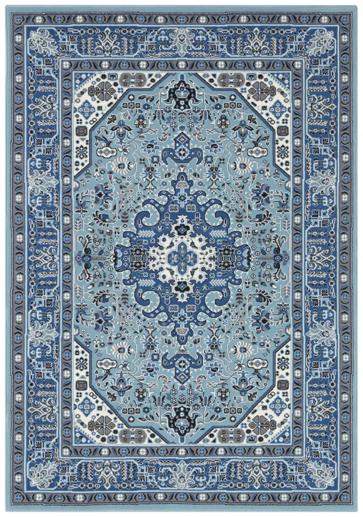 Hanse Home Mirkan Kurzflor Teppich Skazar Isfahan Himmelblau