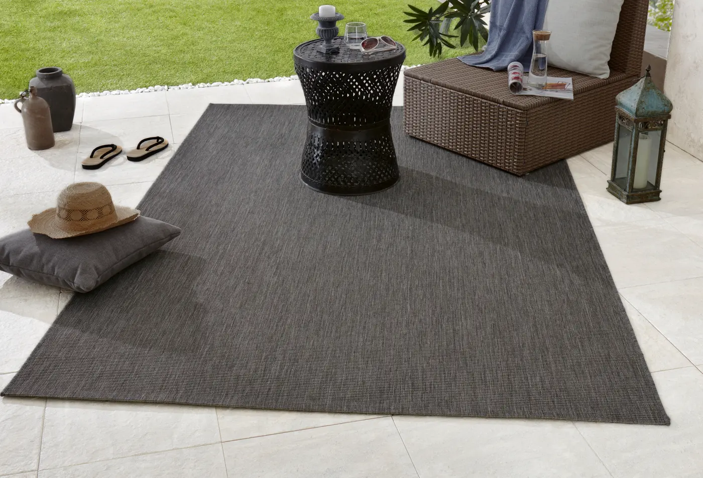 Hanse Home Meadow In- & Outdoorteppich Match Anthrazit – Ansicht 2