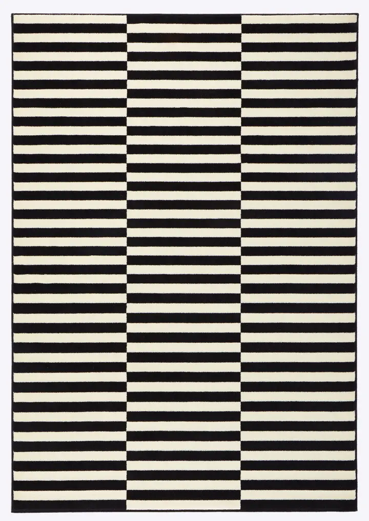 Hanse Home Gloria Designteppich Panel Schwarz Weiß