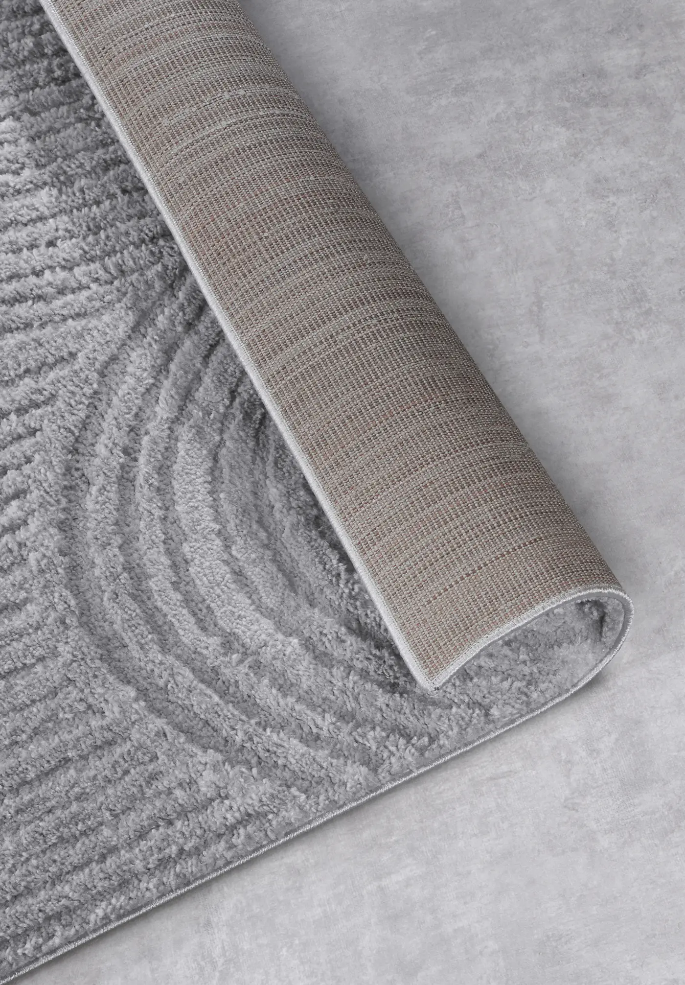 Elle Decoration Gallery Hochflor Teppich Chappe Hellgrau – Ansicht 3