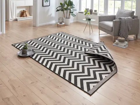 Hanse Home Twin Supreme In- & Outdoor Wendeteppich Palma Schwarz