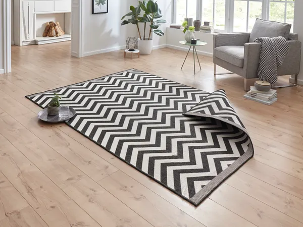 Hanse Home Twin Supreme In- & Outdoor Wendeteppich Palma Schwarz