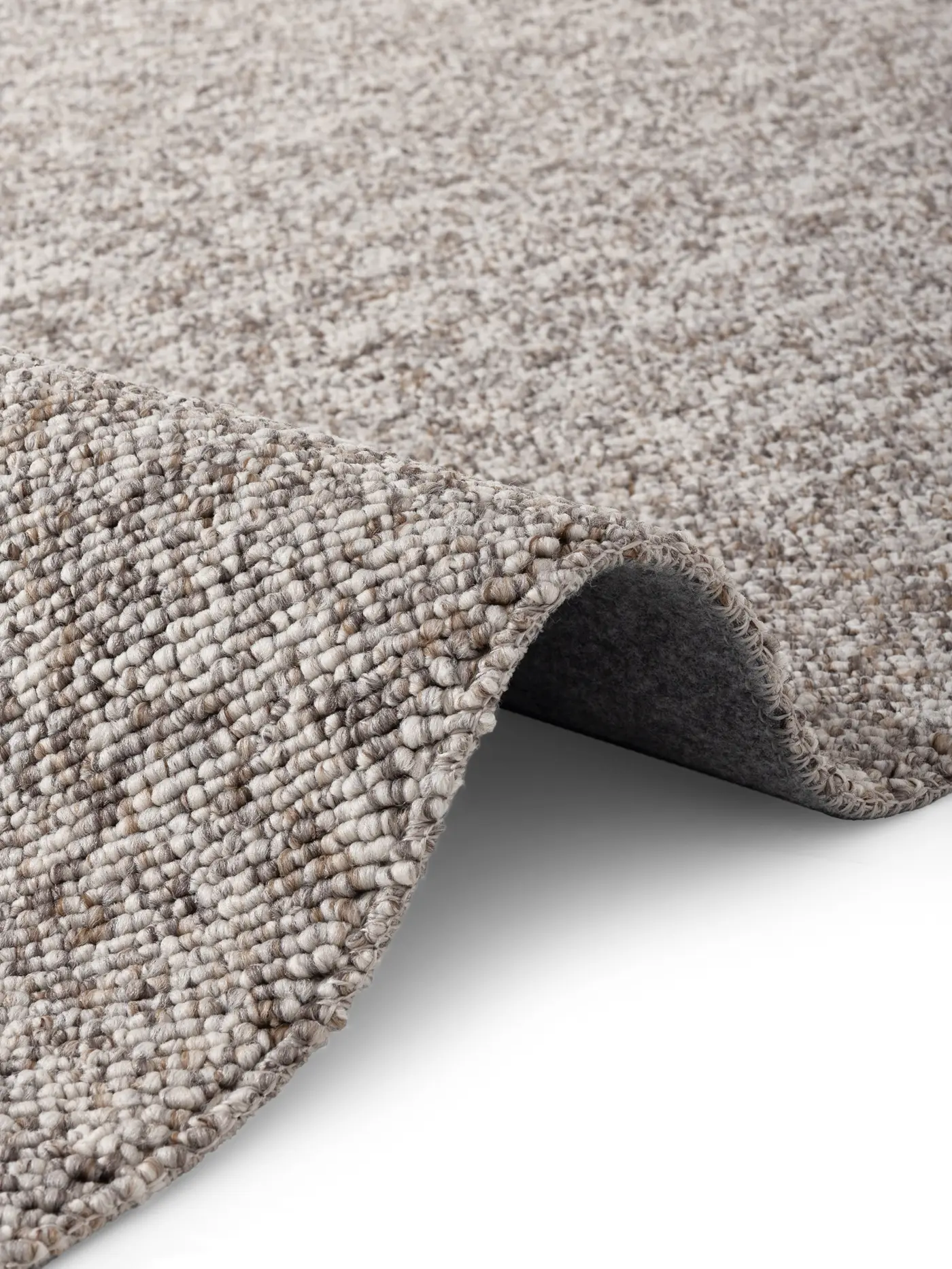 Elle Decoration Rocco Woll-Optik Teppich Rocco Taupe Multifarben – Ansicht 3