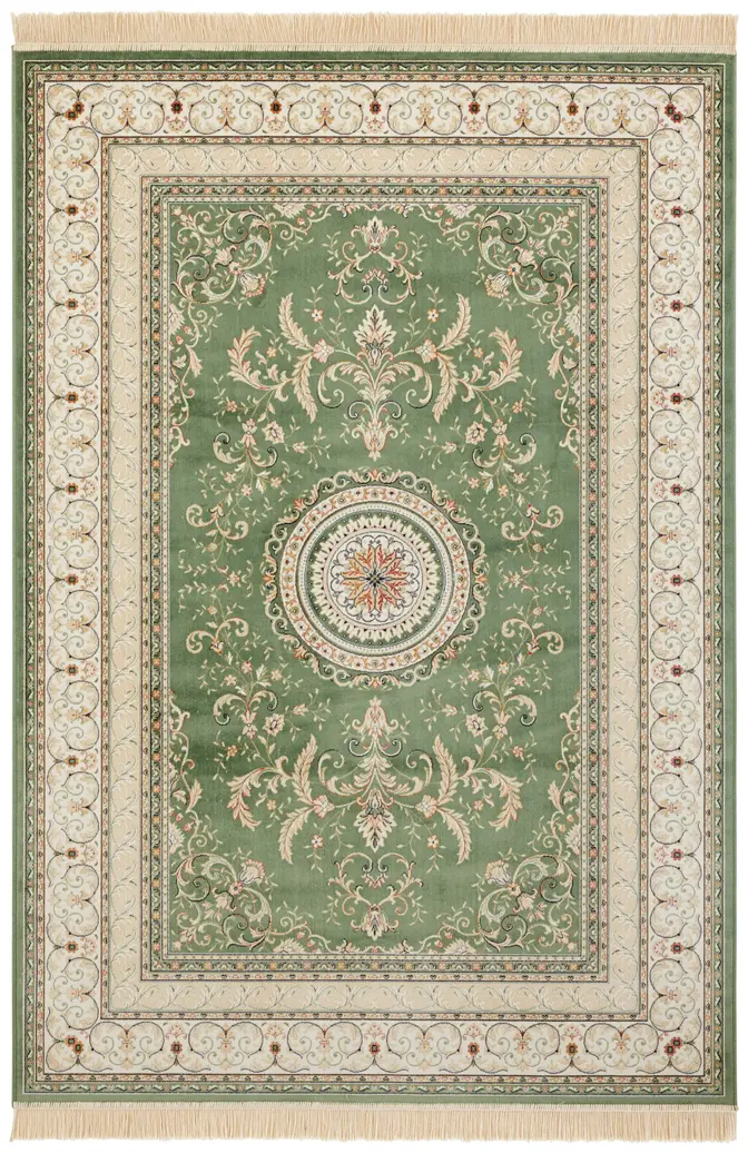 Hanse Home Naveh Kurzflor Teppich Antik Negar Grün