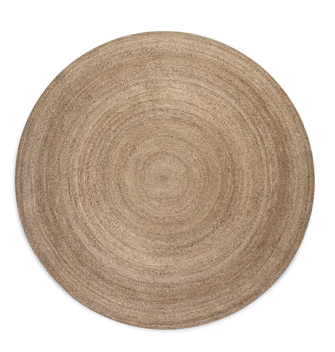 Hanse Home Jute Braided Jute Teppich Rund Rangpur Natur Grau Braun