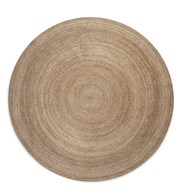 Hanse Home Jute Braided Jute Teppich Rund Rangpur Natur Grau Braun