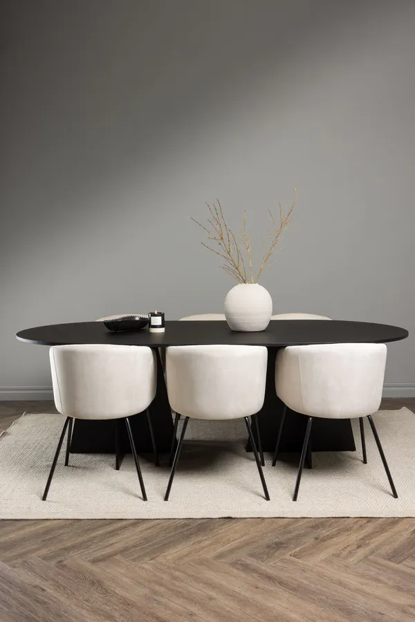 Esstischgarnitur Bootcut mit den Stühlen Berit