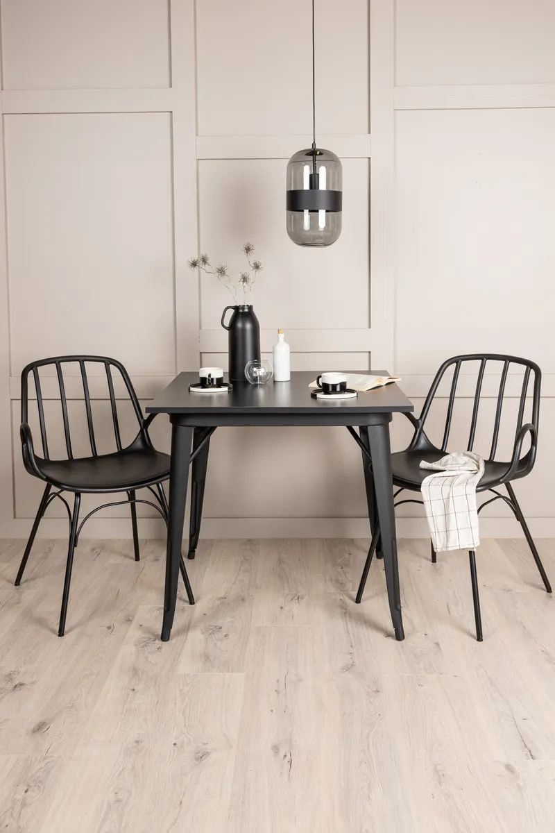 Esstischgarnitur Tempe mit den Stühlen Dyrön