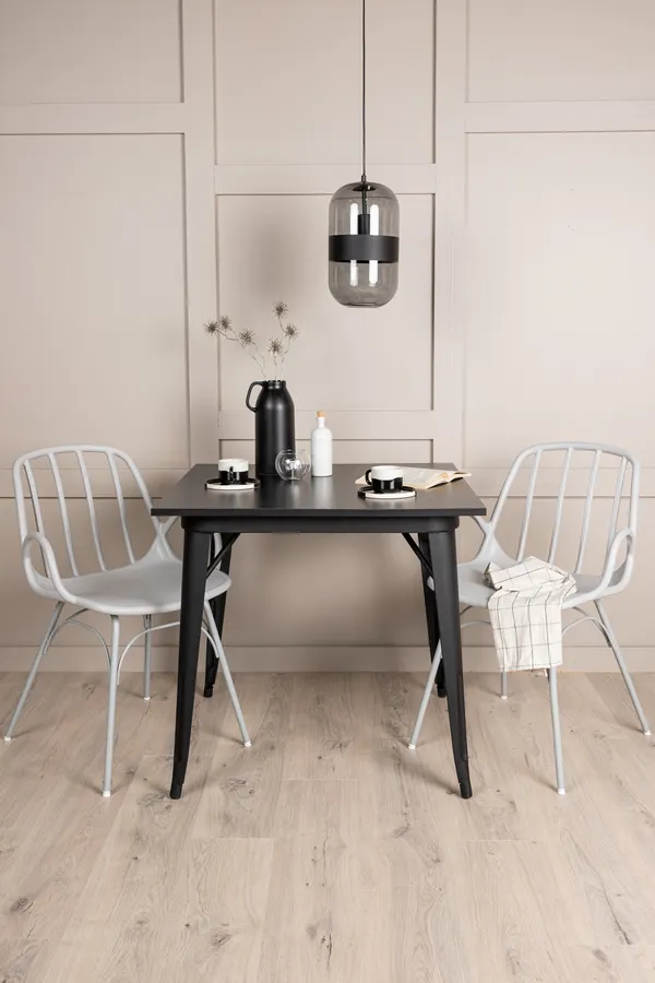 Esstischgarnitur Tempe mit den Stühlen Dyrön