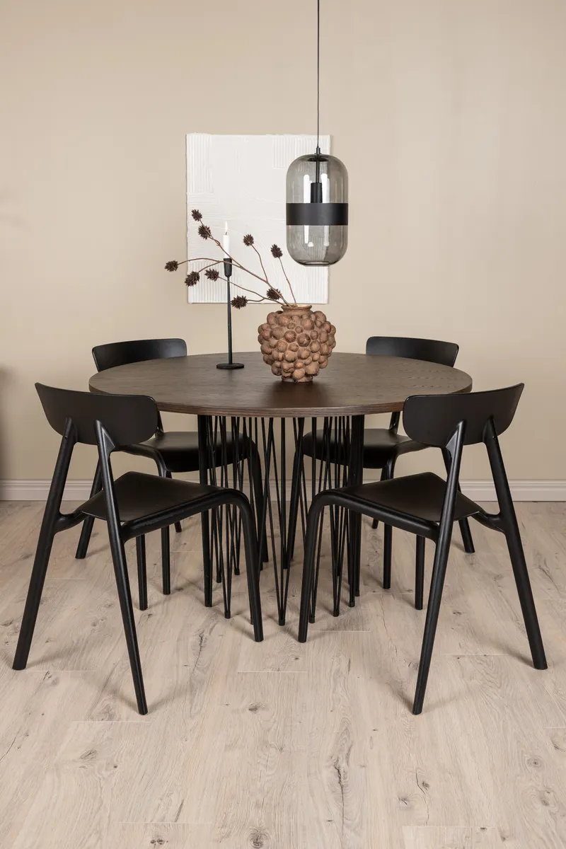 Rundes Esstischset aus Stein