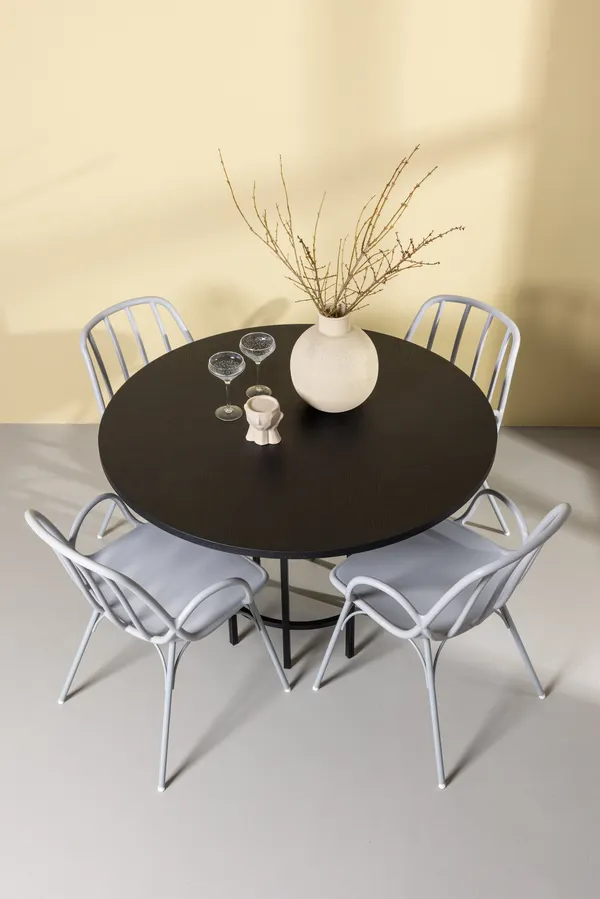 Esstischgarnitur Kopenhagen mit den Stühlen Dyrön