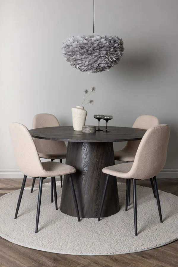 Esstischgarnitur Lanzo mit den Stühlen Polar