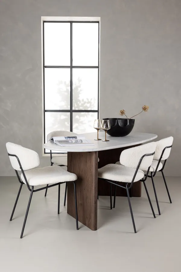 Esstischset Grönvik mit den Stühlen Chico