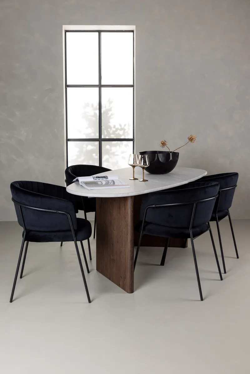 Esstischset Grönvik mit den Stühlen Selma