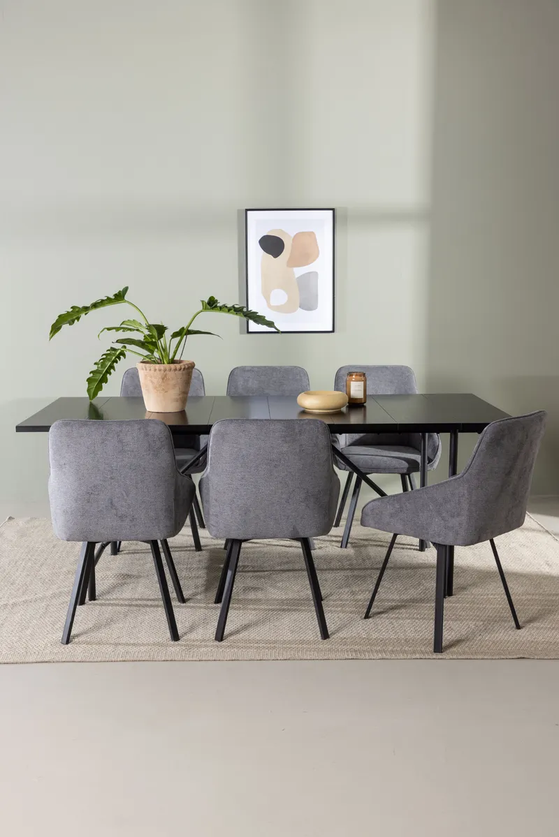 Esstischgarnitur Astrid mit den Stühlen Rosie