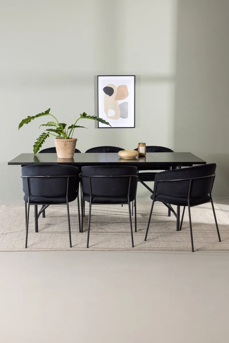 Esstischgarnitur Astrid mit den Stühlen Selma